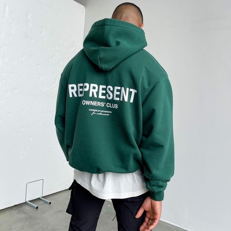 Loose Men's Couple Hooded Sweater - Bellarte Enchanté Loose Men's Couple Hooded Sweater